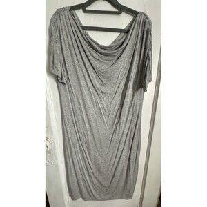 Gray Just Fab Dress Size XL Casual Athleisure Cute Comfy Eighties Classic Basic